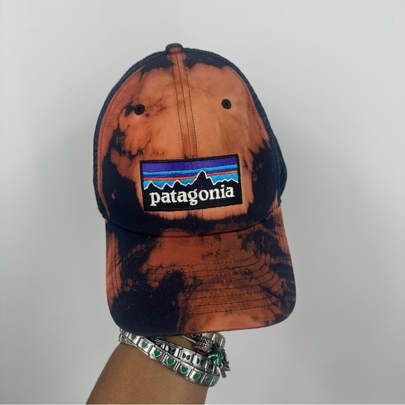 Patagonia Custom Bleach Splatter Dad Hat OS Upcycled - Picture 2 of 5